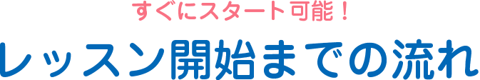 レッスン開始までの流れ