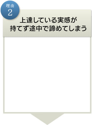 理由2上達している実感が持てず途中で諦めてしまう