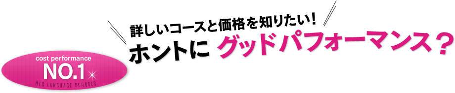 詳しいコースと価格を知りたい!ホントにグッドパフォーマンス?